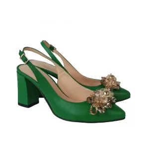 Carla Ricci 267 zöld szandálcipő